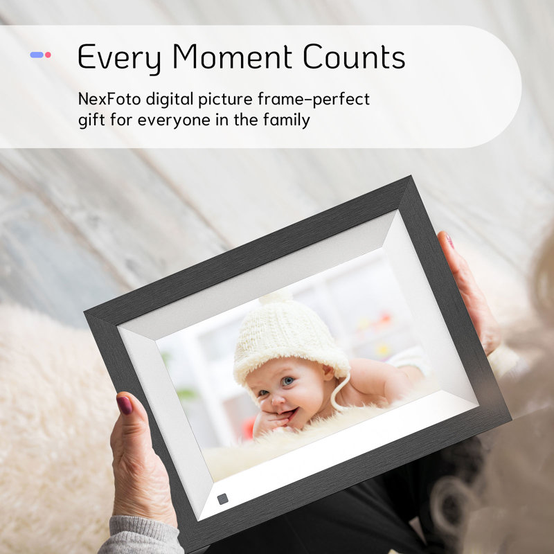 NexFoto 8 Inch WiFi Digital Picture Frame with 32GB Storage Perfectly